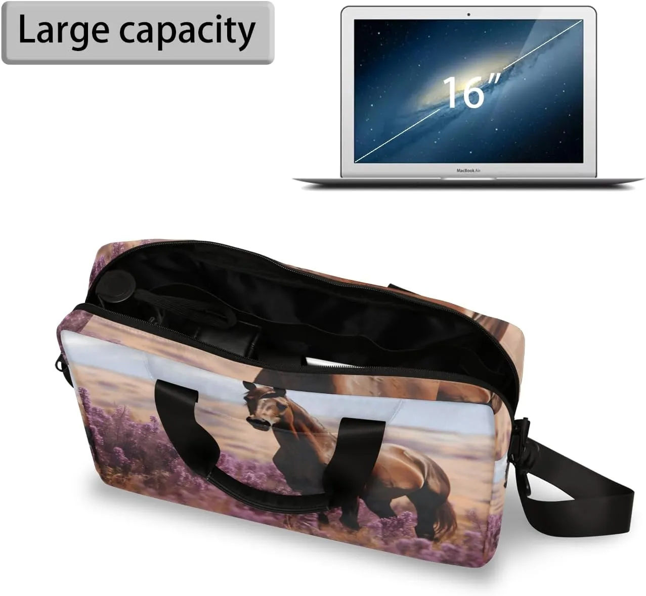 Laptop Bag 15.6 Inch Laptop Sleeve Case with Shoulder Straps Computer Slim Briefcase for Men and Women