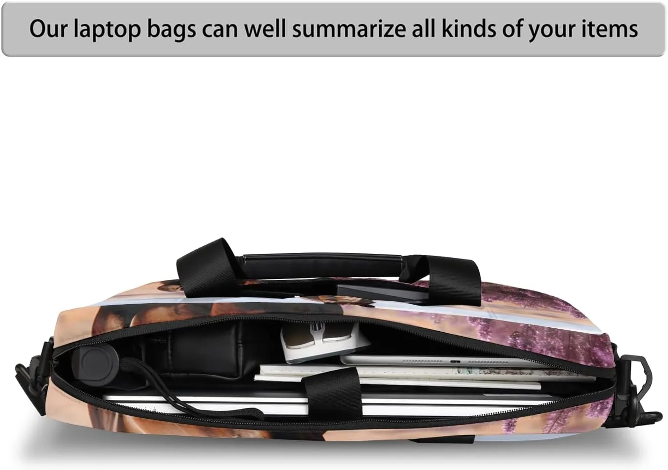 Laptop Bag 15.6 Inch Laptop Sleeve Case with Shoulder Straps Computer Slim Briefcase for Men and Women