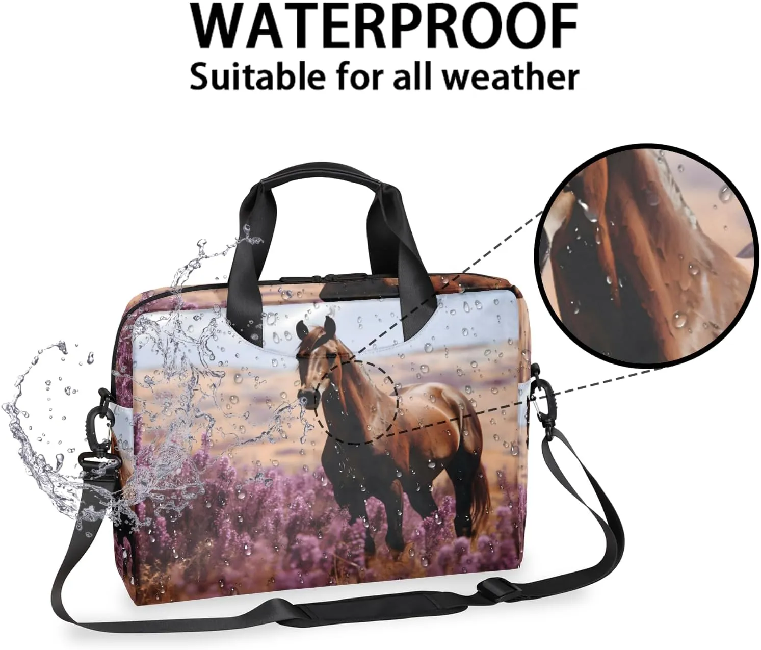 Laptop Bag 15.6 Inch Laptop Sleeve Case with Shoulder Straps Computer Slim Briefcase for Men and Women
