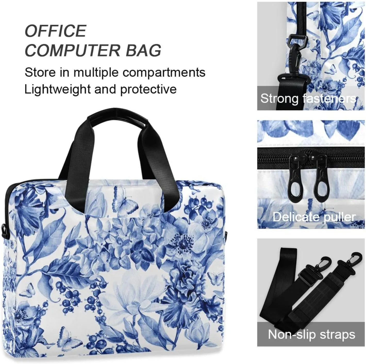 Laptop Bag Case Computer Shoulder Bag Waterproof Laptop Work Bag Crossbody Computer Shoulder Bag Carrying Case