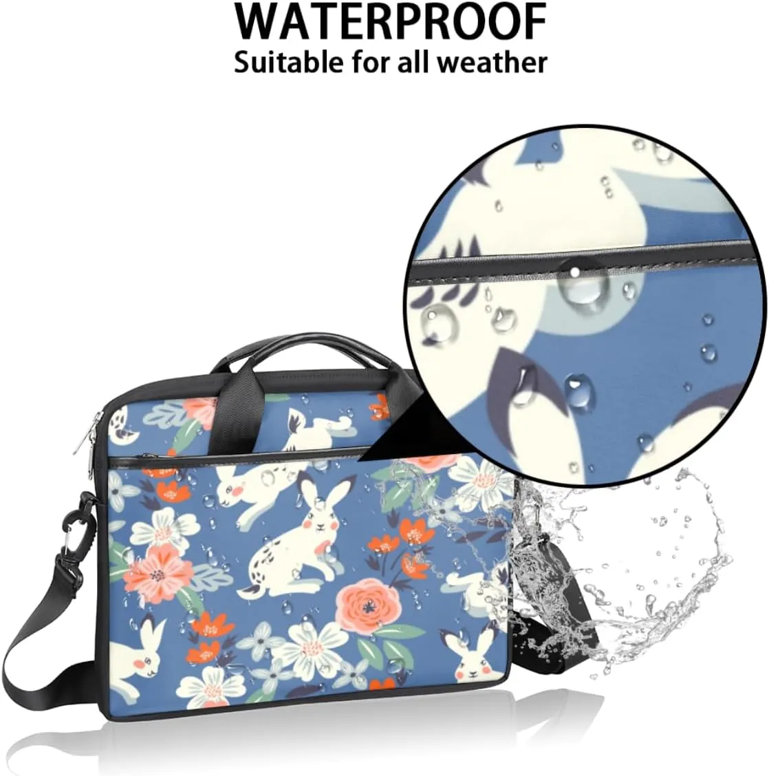 Laptop Bag Case Shoulder Messenger Carrying Bag 13 14 15 Inch Waterproof Computer Sleeve Cover