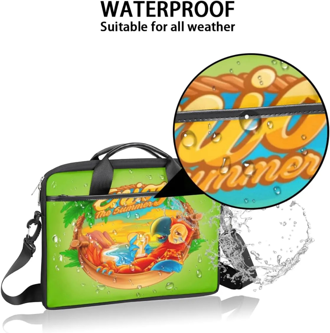 Laptop Bag Case Shoulder Messenger Carrying Bag 13 14 15 Inch Waterproof Computer Sleeve Cover