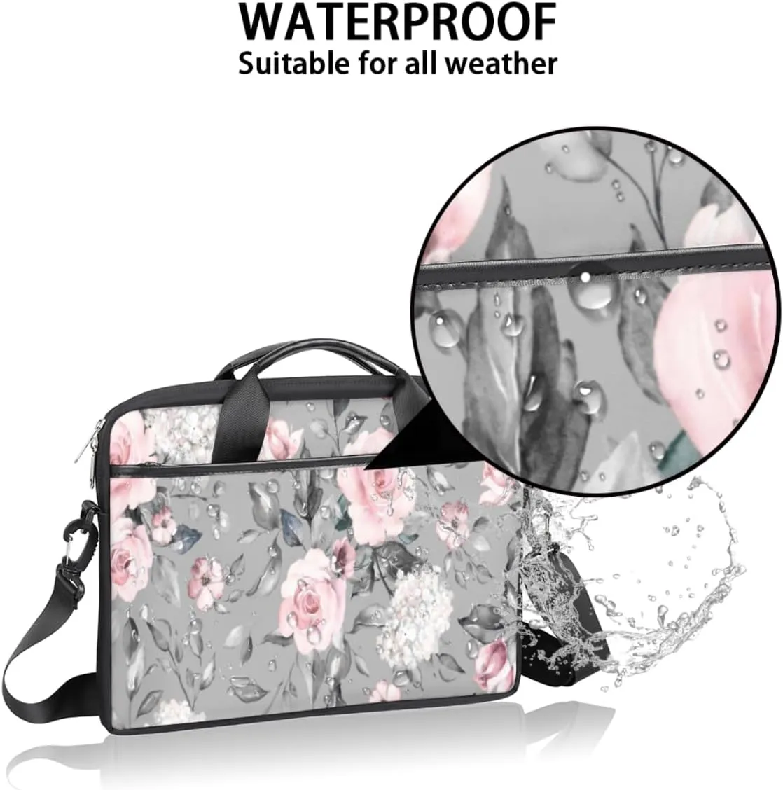 Laptop Bag Case Shoulder Messenger Carrying Bag 13 14 15 Inch Waterproof Computer Sleeve Cover