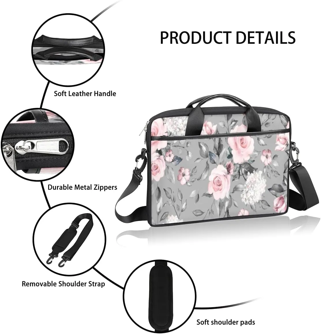 Laptop Bag Case Shoulder Messenger Carrying Bag 13 14 15 Inch Waterproof Computer Sleeve Cover