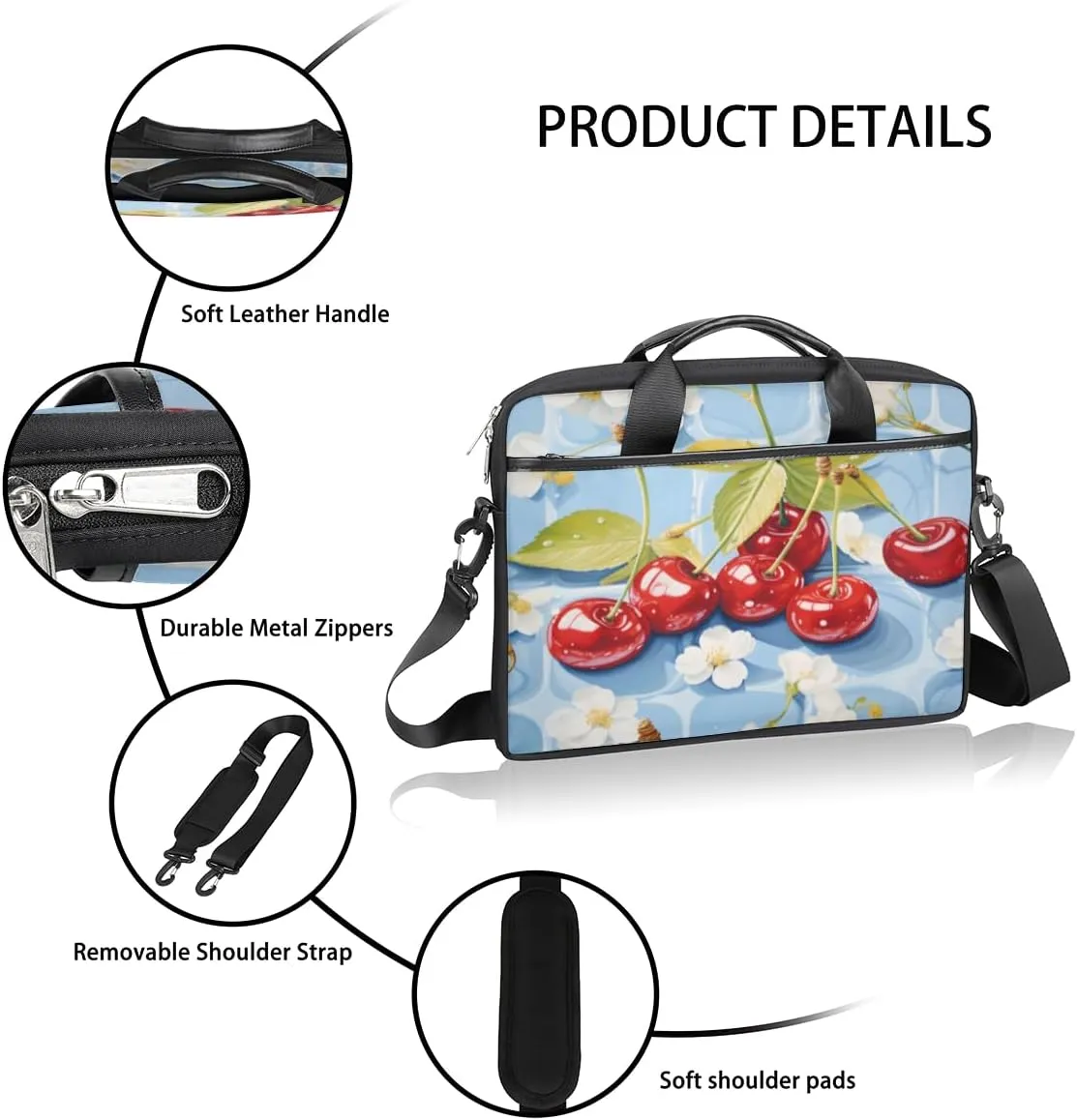 Laptop Bag Case Shoulder Messenger Carrying Bag 13 14 15 Inch Waterproof Computer Sleeve Cover
