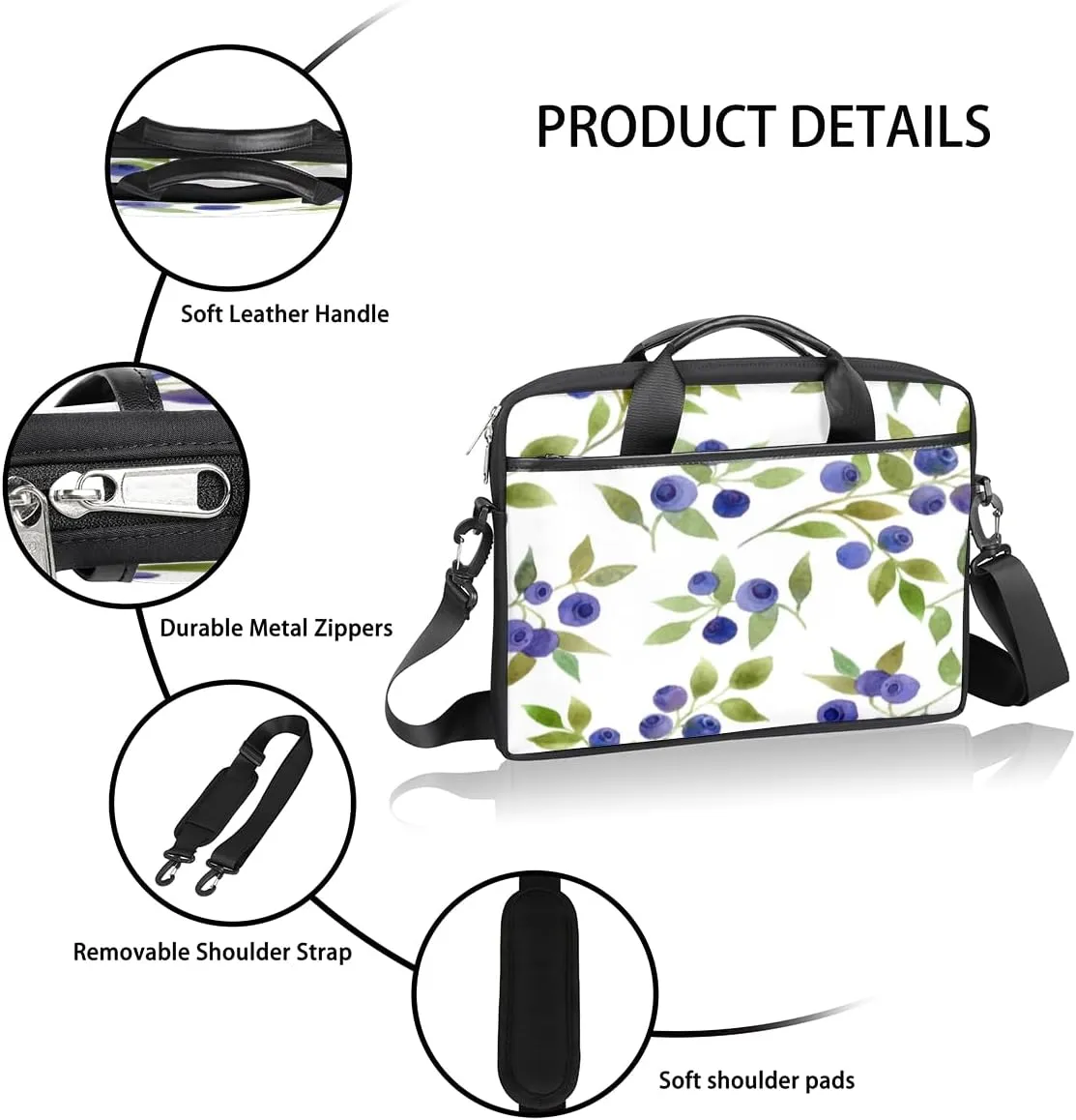 Laptop Bag Case Shoulder Messenger Carrying Bag 13 14 15 Inch Waterproof Computer Sleeve Cover