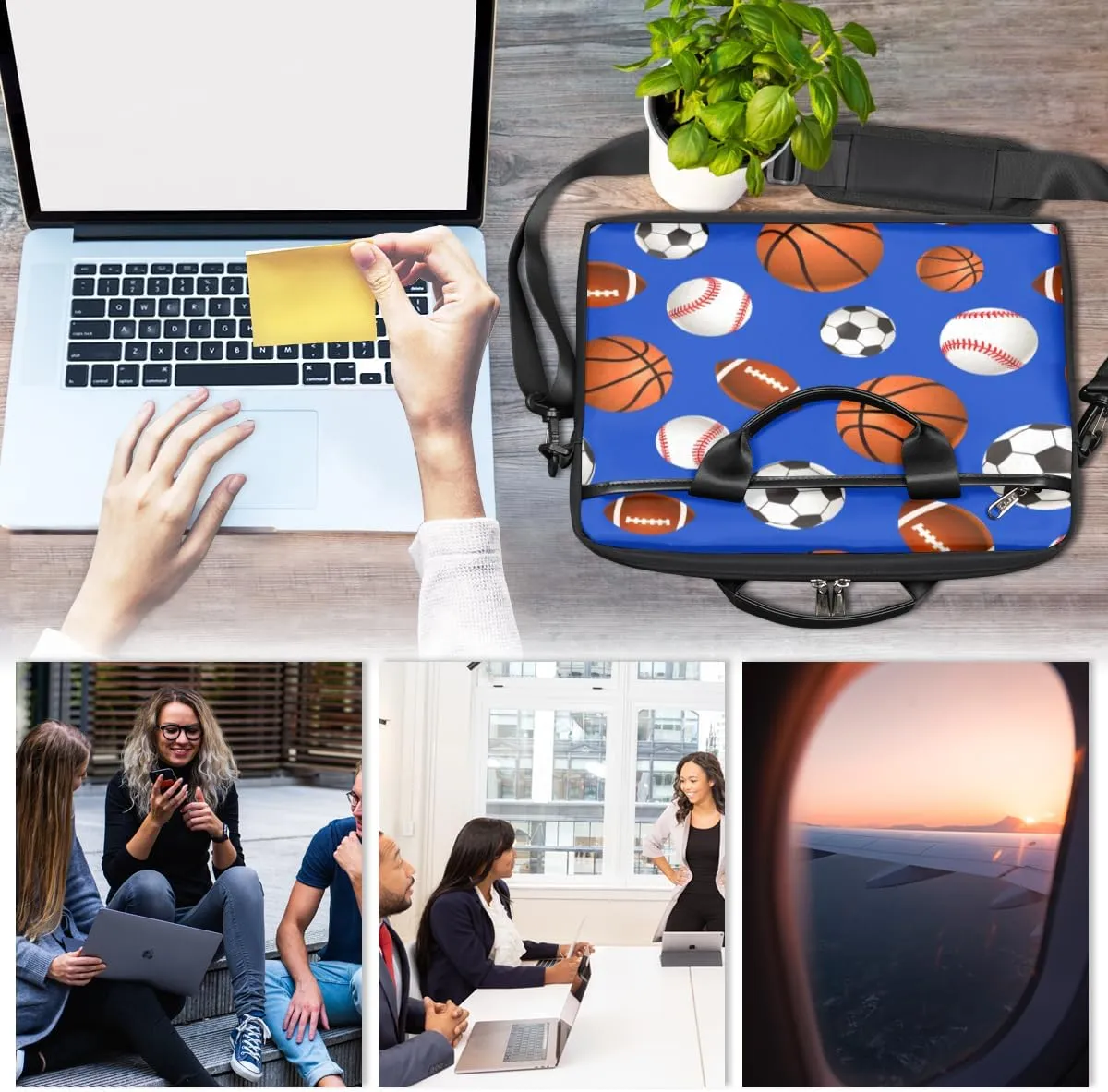 Laptop Bag Case Shoulder Messenger Carrying Bag 13 14 15 Inch Waterproof Computer Sleeve Cover