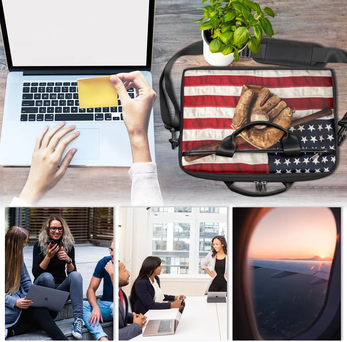 Laptop Bag Case Shoulder Messenger Carrying Bag 13 14 15 Inch Waterproof Computer Sleeve Cover