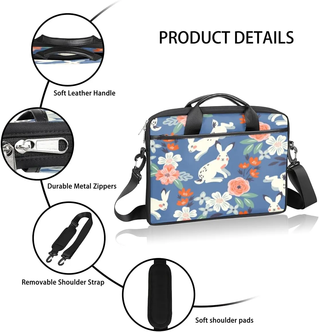 Laptop Bag Case Shoulder Messenger Carrying Bag 13 14 15 Inch Waterproof Computer Sleeve Cover