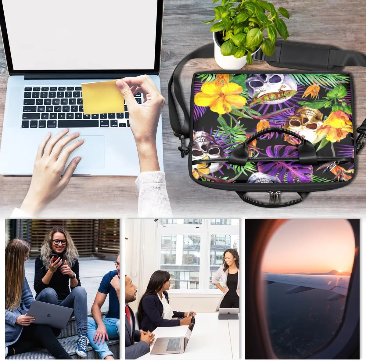 Laptop Bag Case Shoulder Messenger Carrying Bag 13 14 15 Inch Waterproof Computer Sleeve Cover