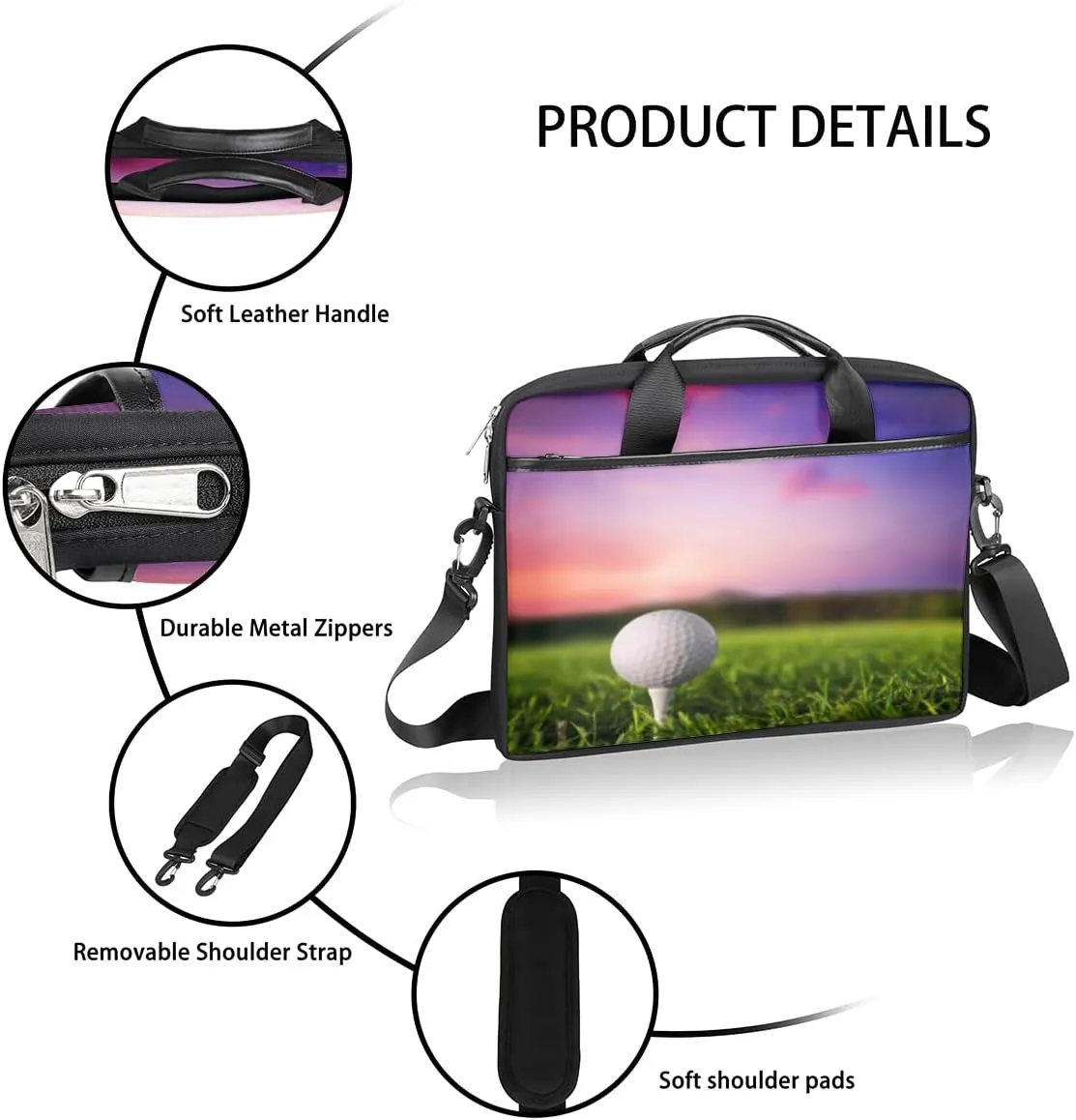 Laptop Bag Case Shoulder Messenger Carrying Bag 13 14 15 Inch Waterproof Computer Sleeve Cover