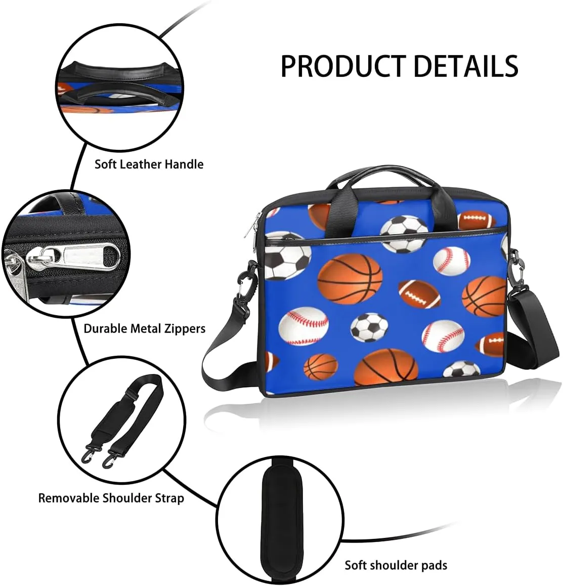 Laptop Bag Case Shoulder Messenger Carrying Bag 13 14 15 Inch Waterproof Computer Sleeve Cover
