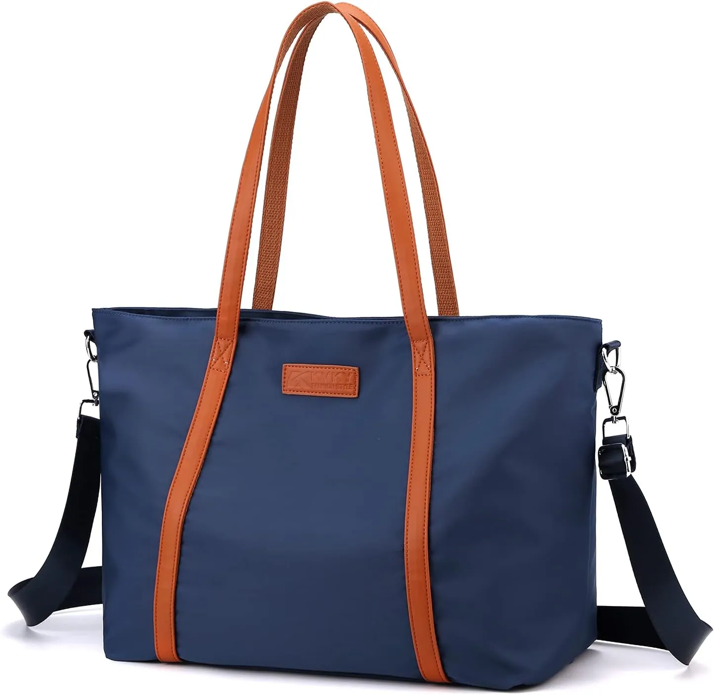 Laptop Bag Waterproof Lightweight Shoulder Tote for Women Nylon Briefcase Computer Work Handbag Fits 15.6 inch