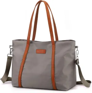 Laptop Bag Waterproof Lightweight Shoulder Tote for Women Nylon Briefcase Computer Work Handbag Fits 15.6 inch