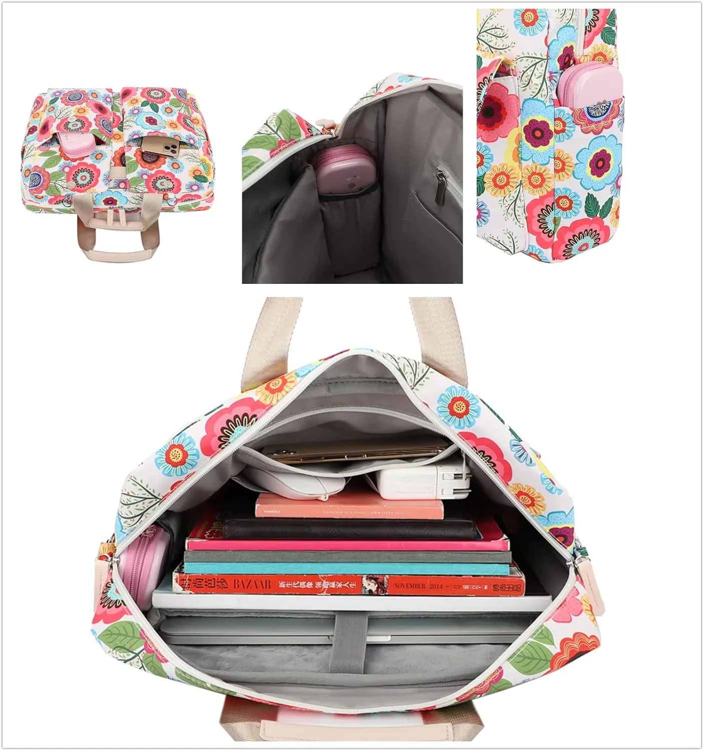 Laptop Briefcase, Water Repellent Multi-Functional Laptop Shoulder Messenger Case Bag (15 inch-15.6 inch, SLB-4)