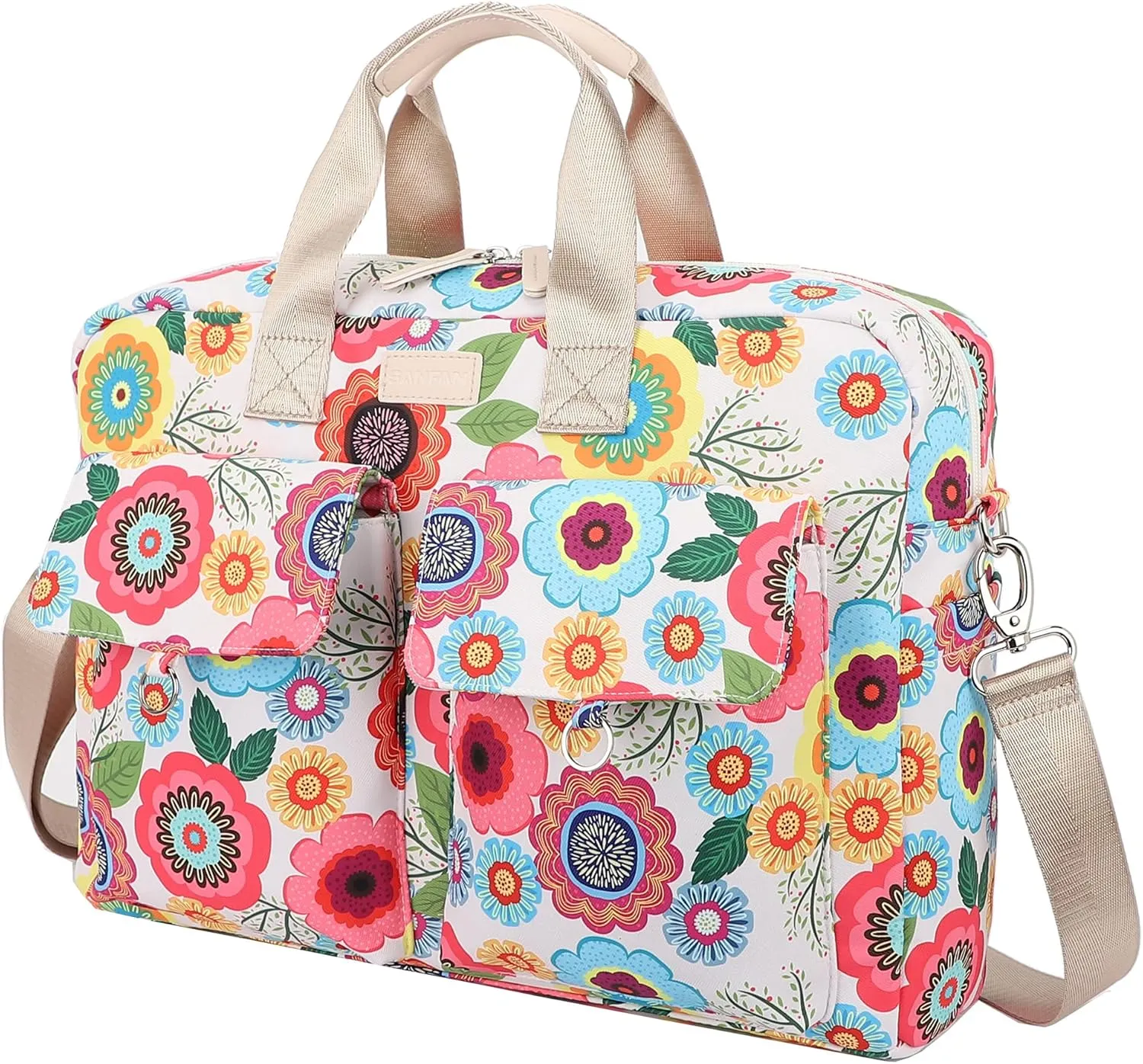 Laptop Briefcase, Water Repellent Multi-Functional Laptop Shoulder Messenger Case Bag (15 inch-15.6 inch, SLB-4)