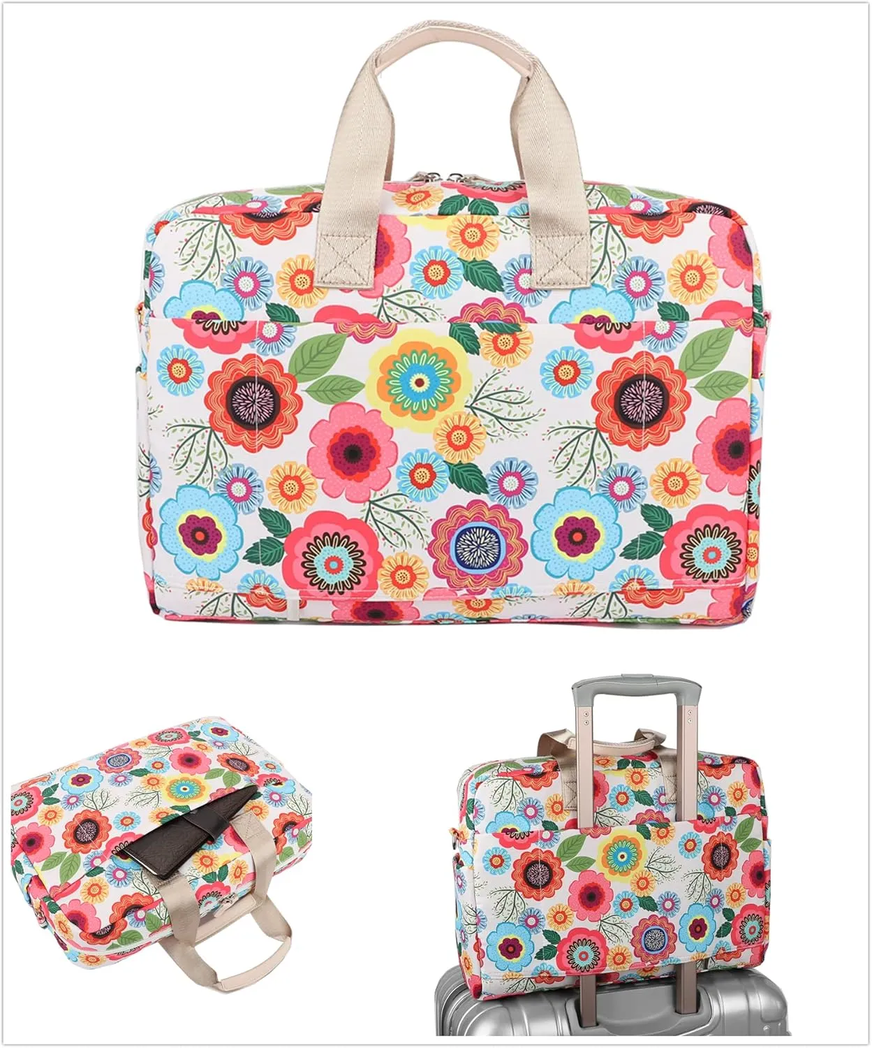 Laptop Briefcase, Water Repellent Multi-Functional Laptop Shoulder Messenger Case Bag (15 inch-15.6 inch, SLB-4)