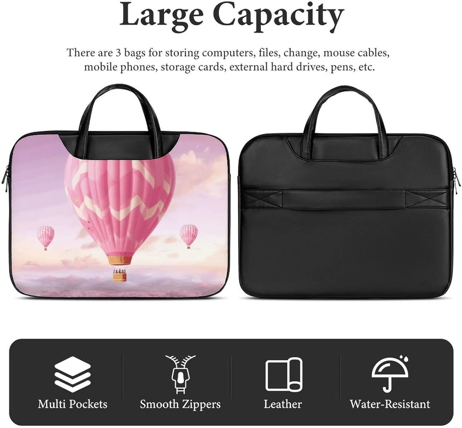 Laptop Shoulder Bag 16.5 Inch Laptop Bag Lovely Alpaca Computer Bag Messenger Bag for Men Women
