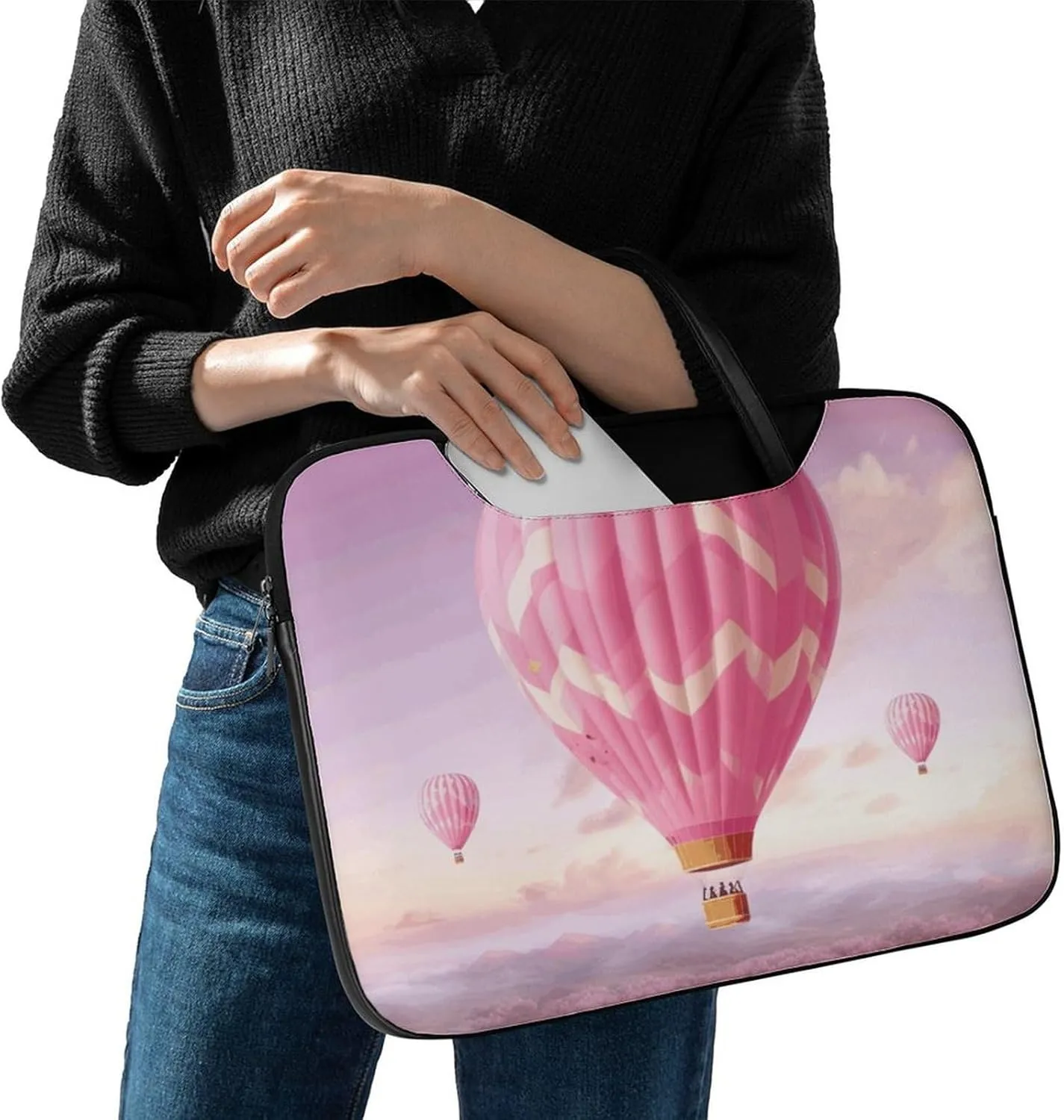 Laptop Shoulder Bag 16.5 Inch Laptop Bag Lovely Alpaca Computer Bag Messenger Bag for Men Women