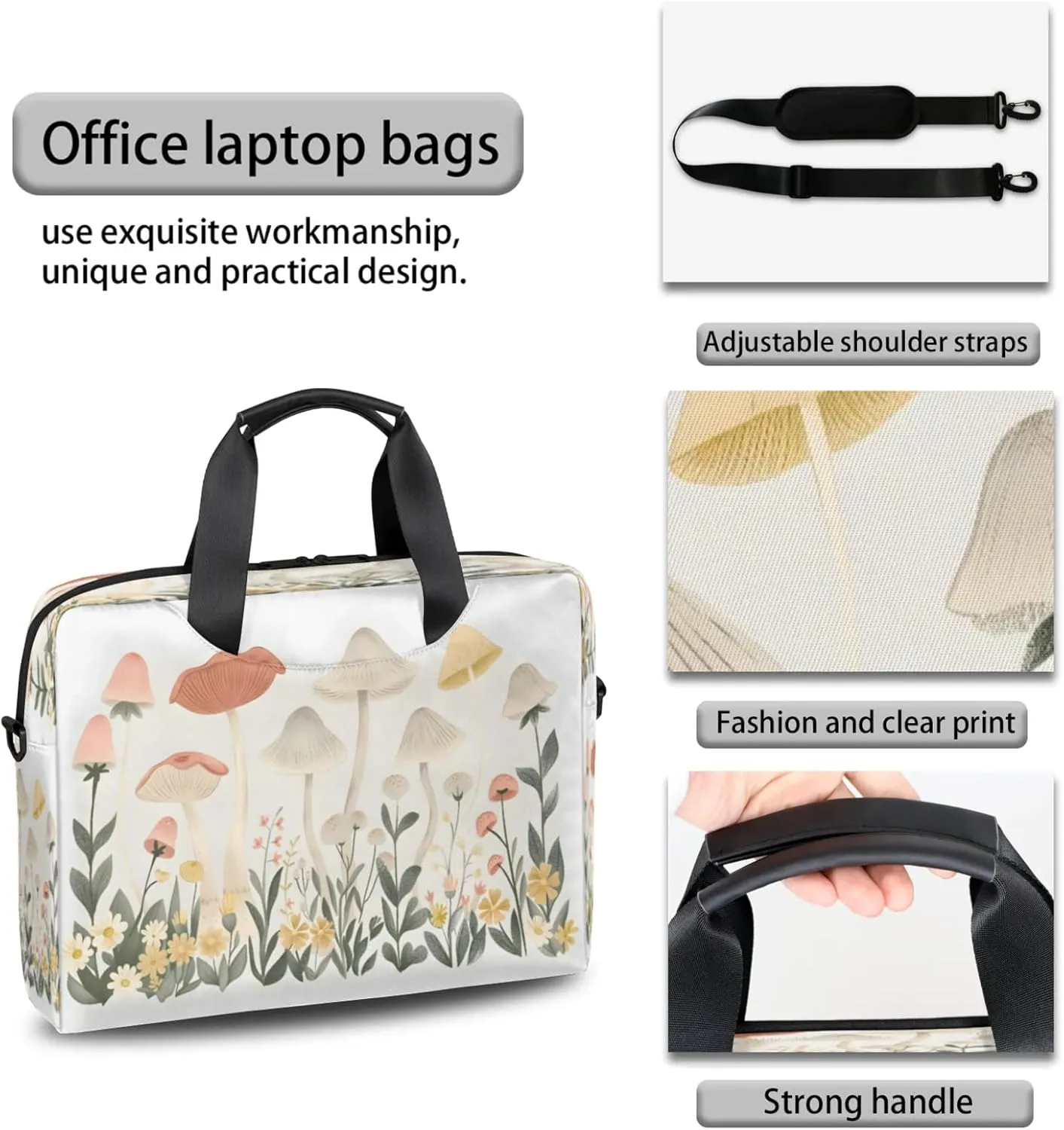 Laptop Shoulder Bag Compatible with Handle, Messenger Shoulder Case for Laptop or Tablet, Laptop Carrying Case