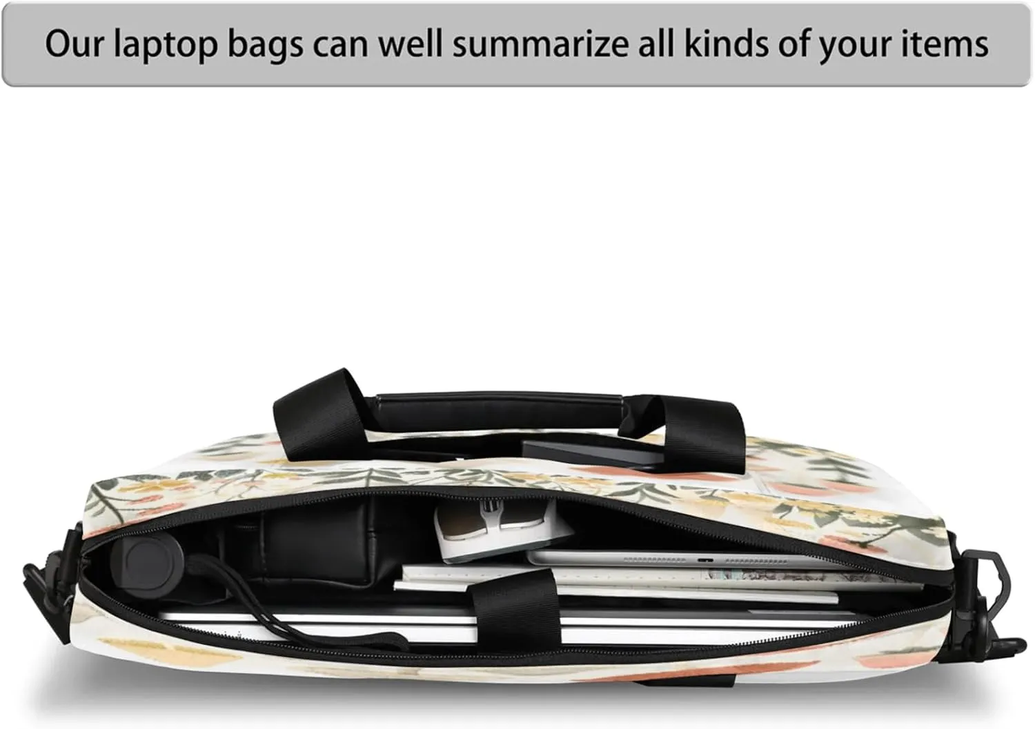 Laptop Shoulder Bag Compatible with Handle, Messenger Shoulder Case for Laptop or Tablet, Laptop Carrying Case