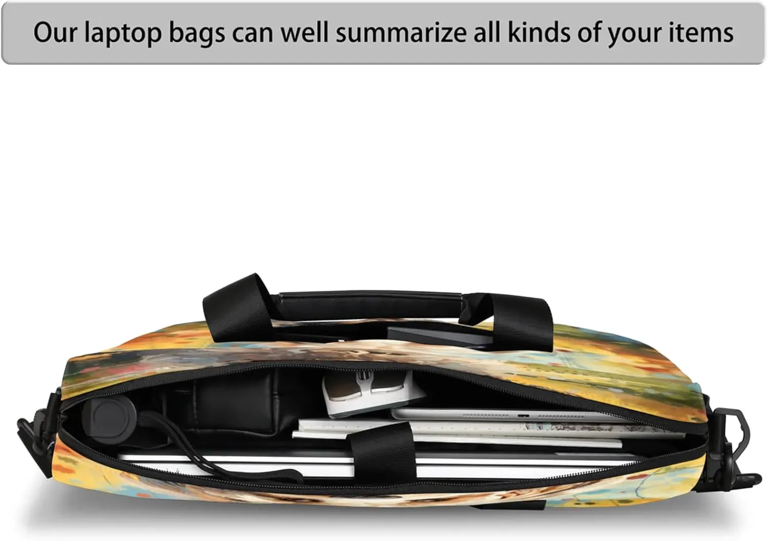 Laptop Shoulder Bag Compatible with Handle, Messenger Shoulder Case for Laptop or Tablet, Laptop Carrying Case