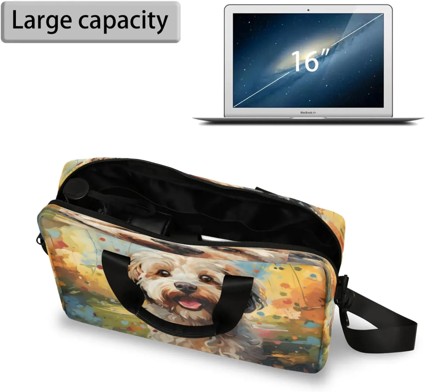 Laptop Shoulder Bag Compatible with Handle, Messenger Shoulder Case for Laptop or Tablet, Laptop Carrying Case
