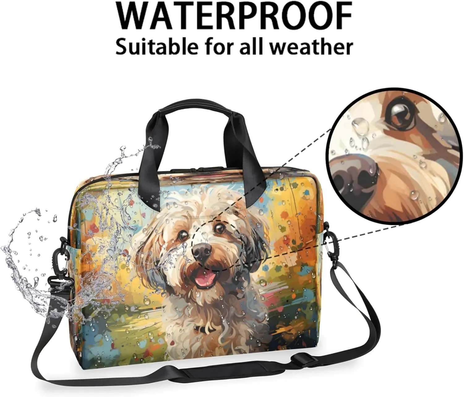Laptop Shoulder Bag Compatible with Handle, Messenger Shoulder Case for Laptop or Tablet, Laptop Carrying Case
