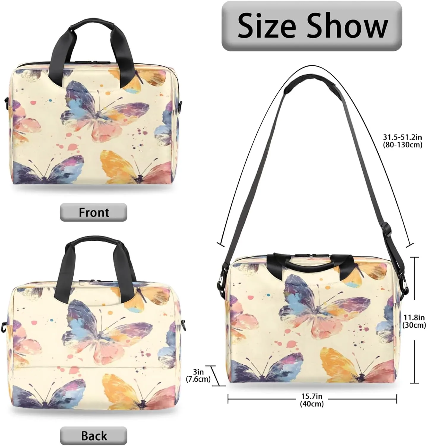 Laptop Shoulder Bag Compatible with Handle, Messenger Shoulder Case for Tablet, Laptop Carrying Case