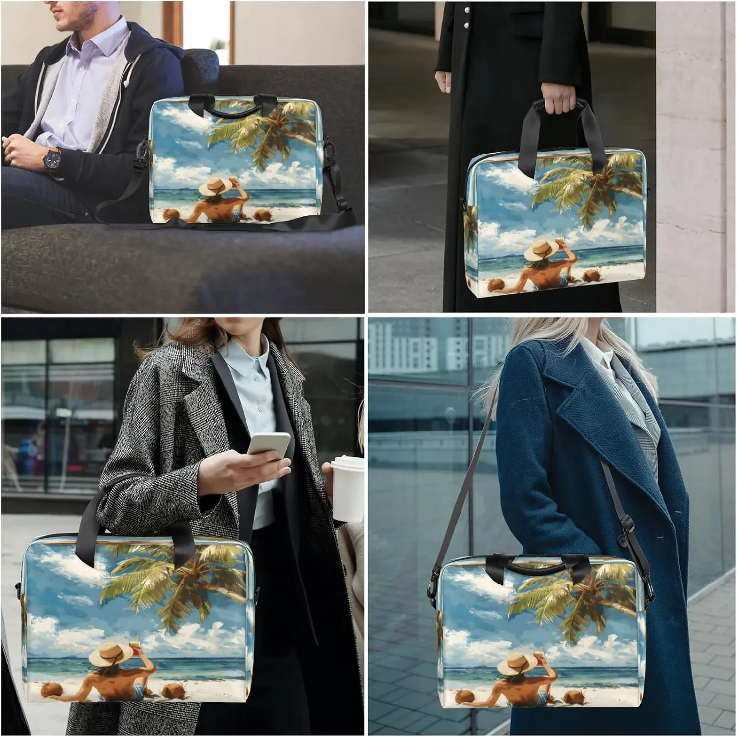 Laptop Shoulder Bag Compatible with Handle, Messenger Shoulder Case for Tablet, Laptop Carrying Case