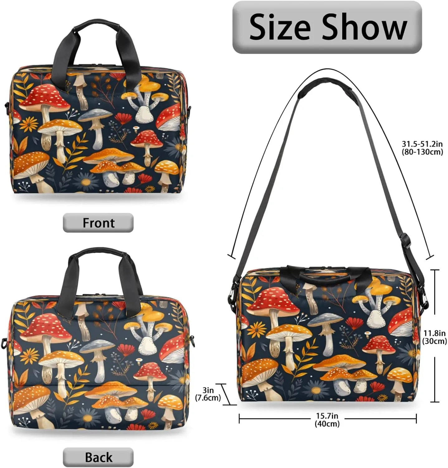 Laptop Shoulder Bag Compatible with Handle, Messenger Shoulder Case for Tablet, Laptop Carrying Case