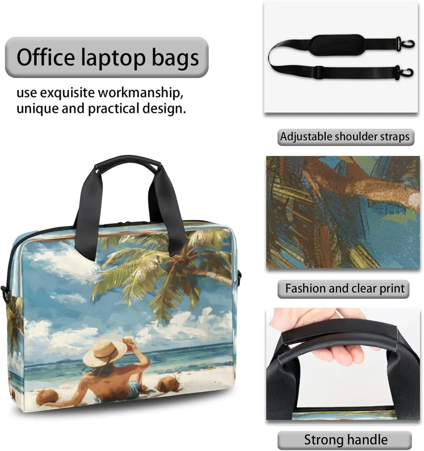 Laptop Shoulder Bag Compatible with Handle, Messenger Shoulder Case for Tablet, Laptop Carrying Case