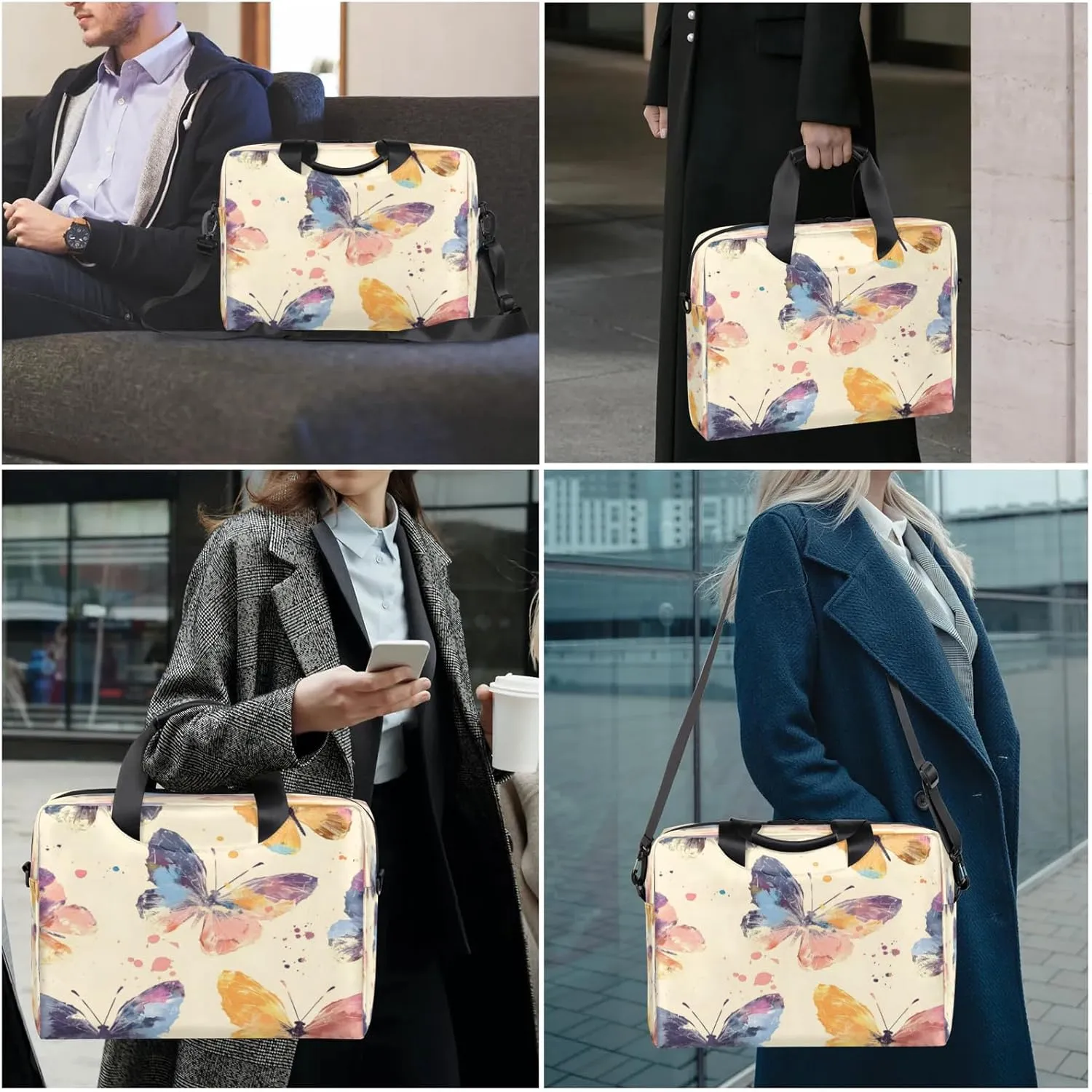 Laptop Shoulder Bag Compatible with Handle, Messenger Shoulder Case for Tablet, Laptop Carrying Case
