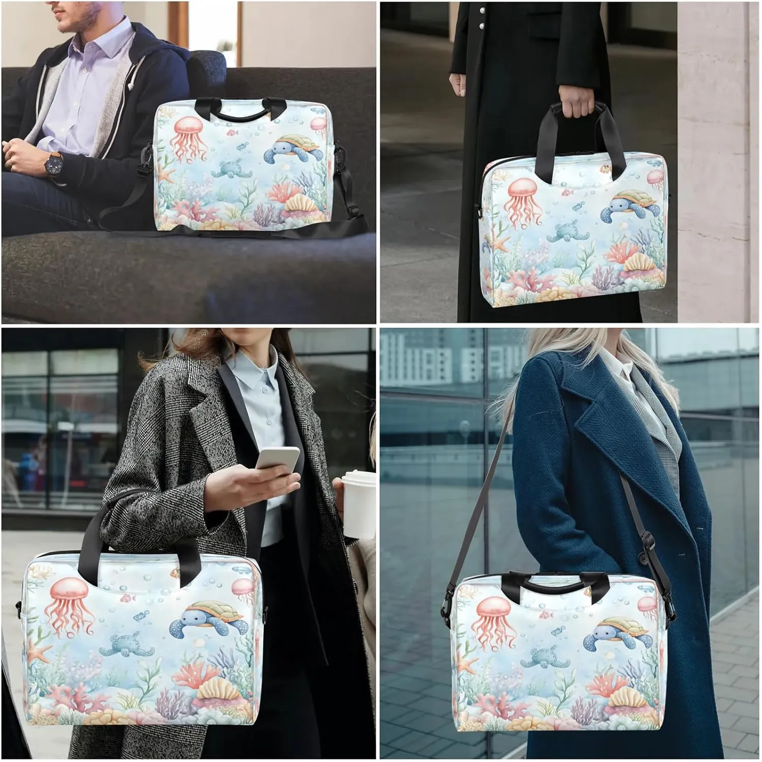 Laptop Shoulder Bag Compatible with Handle, Messenger Shoulder Case for Tablet, Laptop Carrying Case