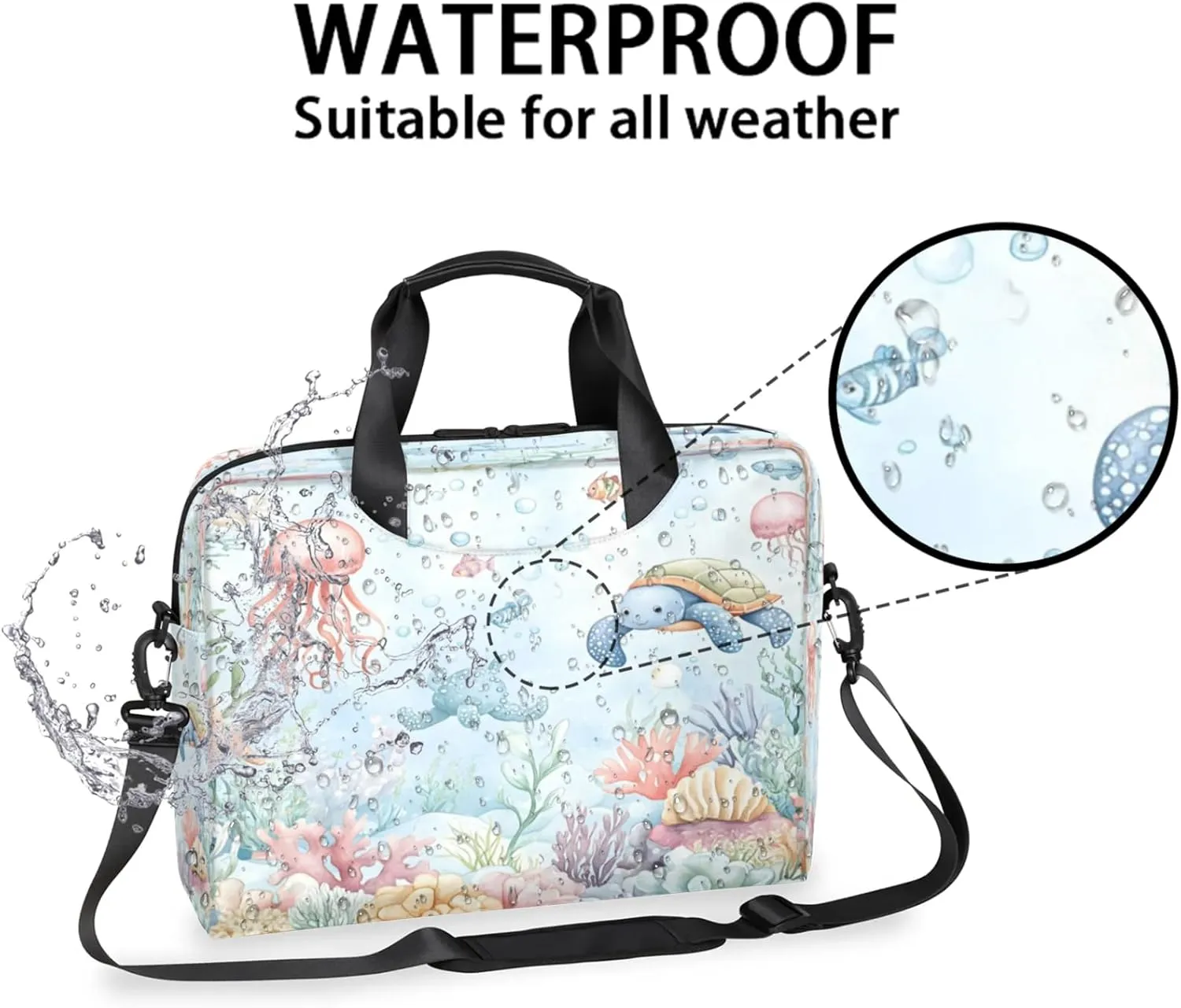 Laptop Shoulder Bag Compatible with Handle, Messenger Shoulder Case for Tablet, Laptop Carrying Case