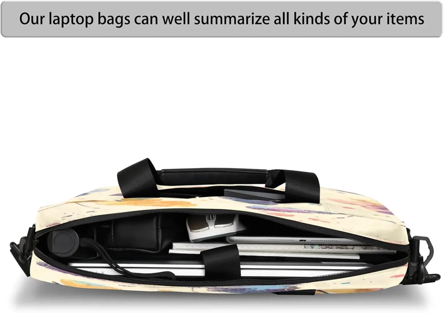 Laptop Shoulder Bag Compatible with Handle, Messenger Shoulder Case for Tablet, Laptop Carrying Case