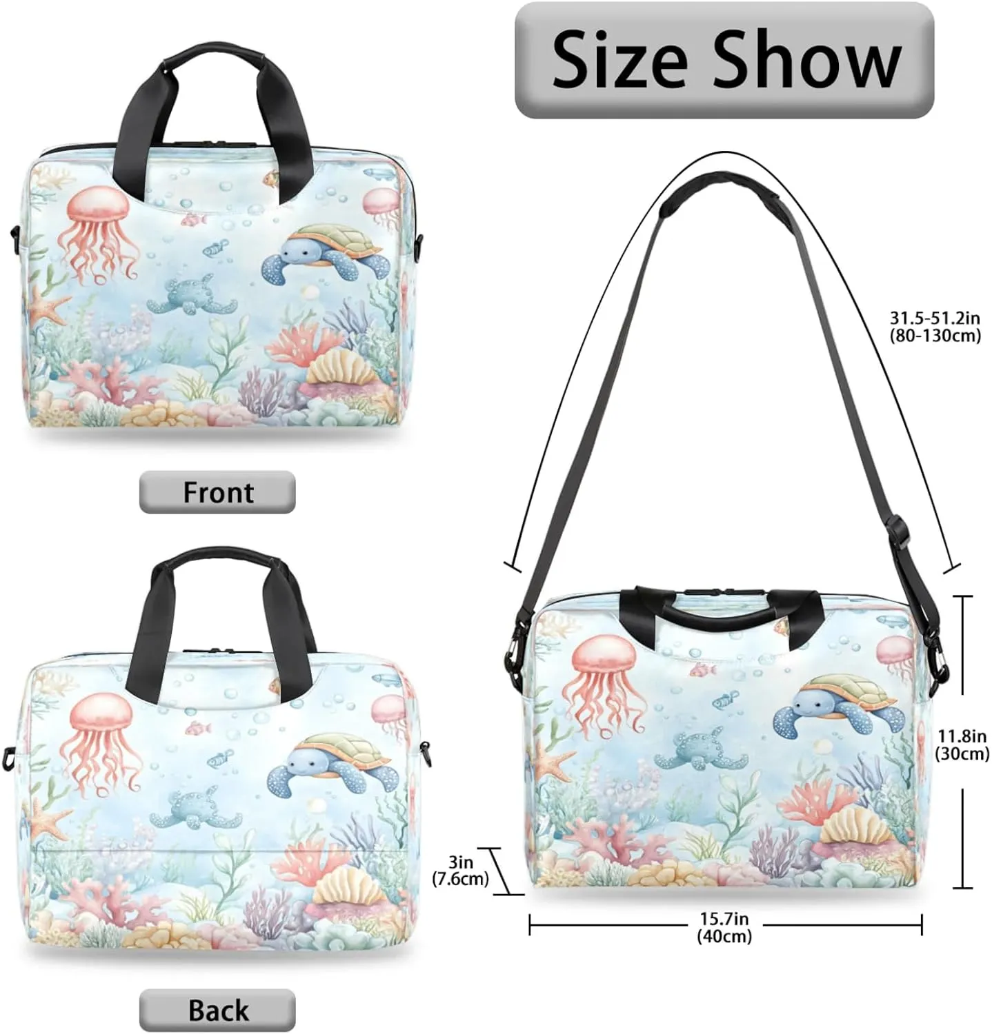 Laptop Shoulder Bag Compatible with Handle, Messenger Shoulder Case for Tablet, Laptop Carrying Case
