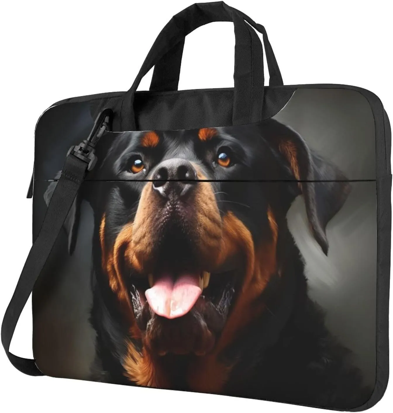 Laptop Shoulder Bag Laptop Bag Computer Bag Cool Rottweiler Dog Art Messenger Bag for Unisex
