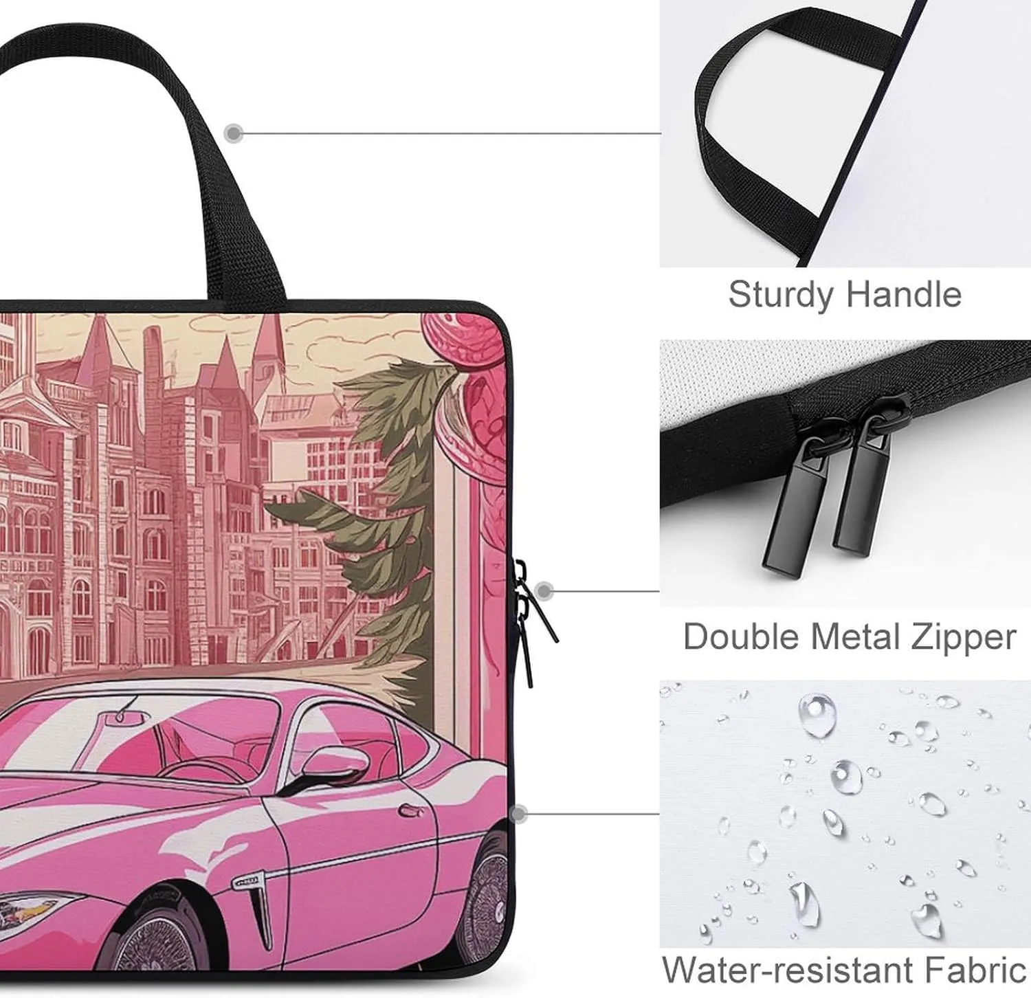Laptop Shoulder Bag Laptop Bag Computer Bag Peach Groceries Art Messenger Bag for Unisex