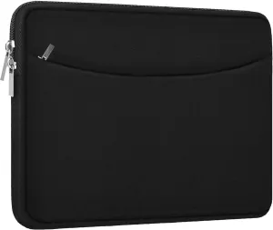 Laptop Sleeve 13.3 inch, Shockproof Protective Briefcase Carrying Computer Cover Bag with Accessory Pocket Portable Laptop Case Compatible with MacBook Air Pro 13.3 inch 14 inch, Black