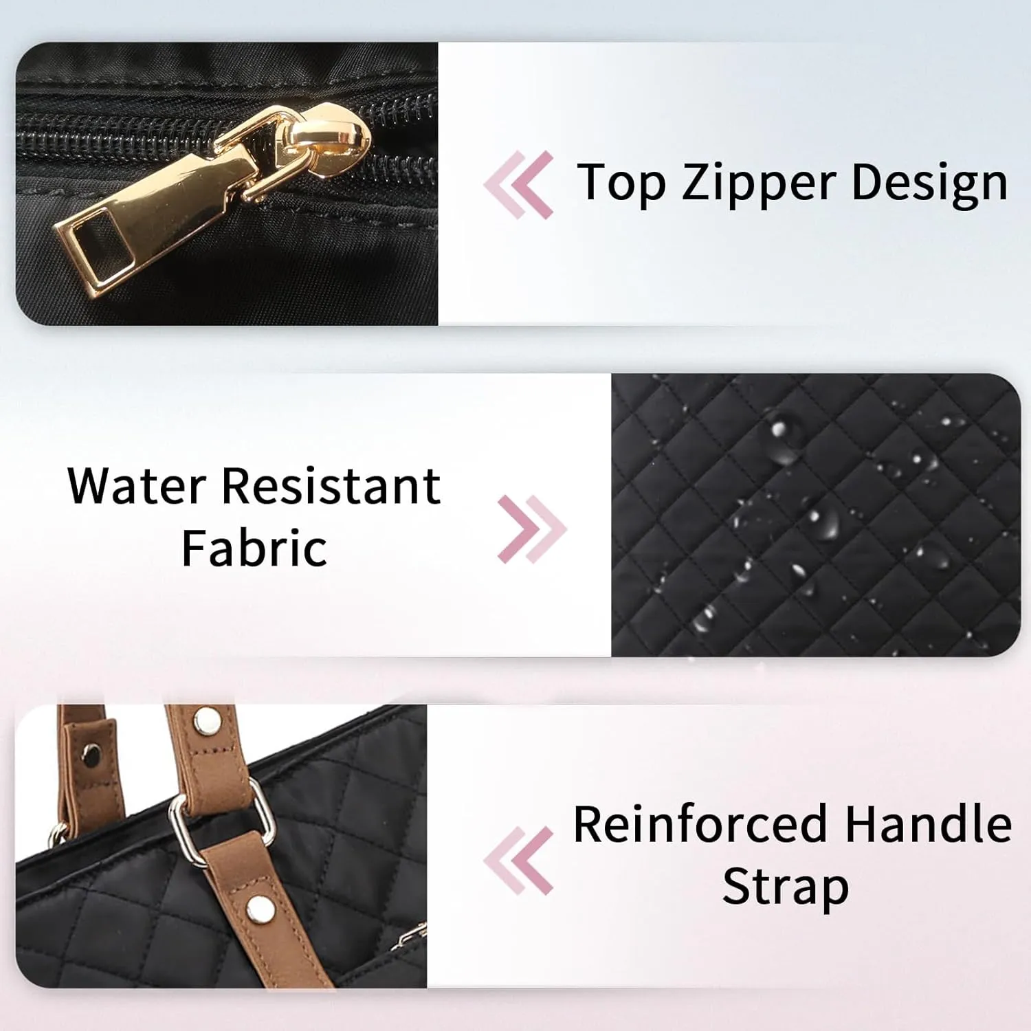 Laptop Tote Bag for Women, 15.6 Inch Computer Shoulder Bag Teacher Work Bag Travel Purse with Small Pouch VONXURY