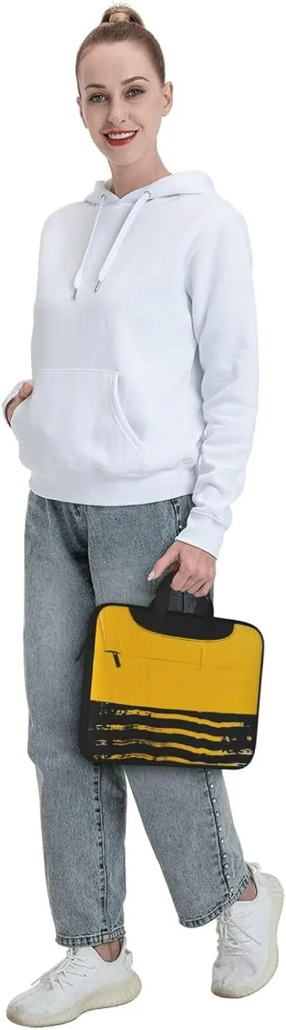 Laptop Tote Bag, Laptop Tote Bag, Travel Bag, Business Computer Bag, Work Bag for Men and Women, Mustard Yellow