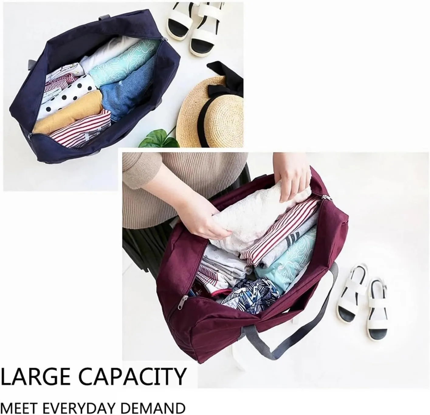 Large Capacity Fashion Travel Bag Weekend Tote Handbag Tote Travel Bag