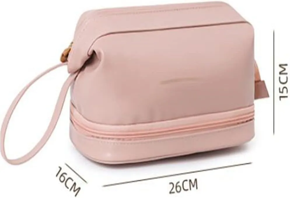 Large Capacity Layer Portable Cosmetic Bag Portable Travel Cosmetics Storage Bag(E)