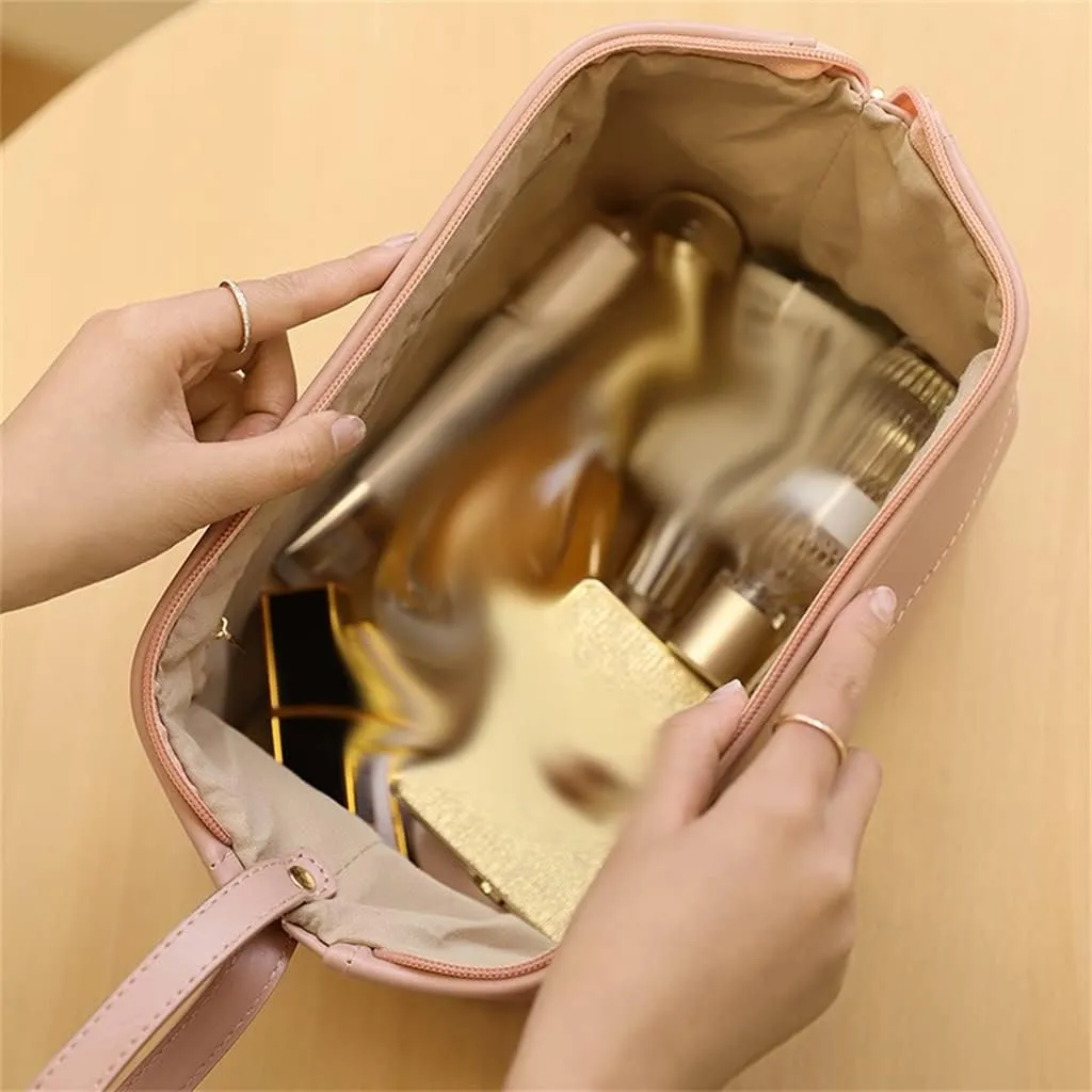 Large Capacity Layer Portable Cosmetic Bag Portable Travel Cosmetics Storage Bag(E)