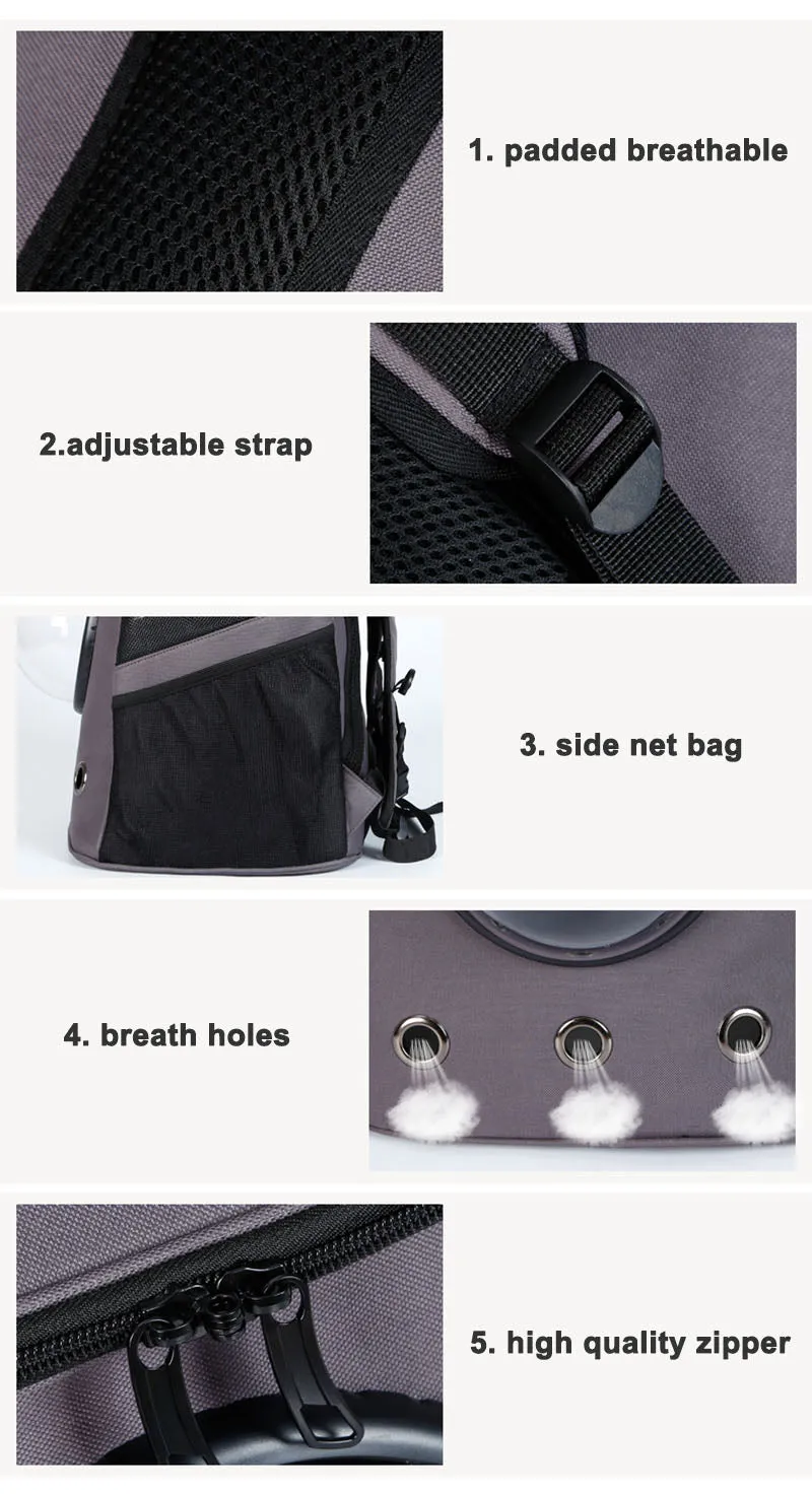 Large Capacity Pet Carrier Backpack (38cm  - 45 cm)