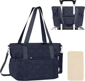 Large Crossbody Diaper Tote with Changing Pad, Mommy Storage Bag