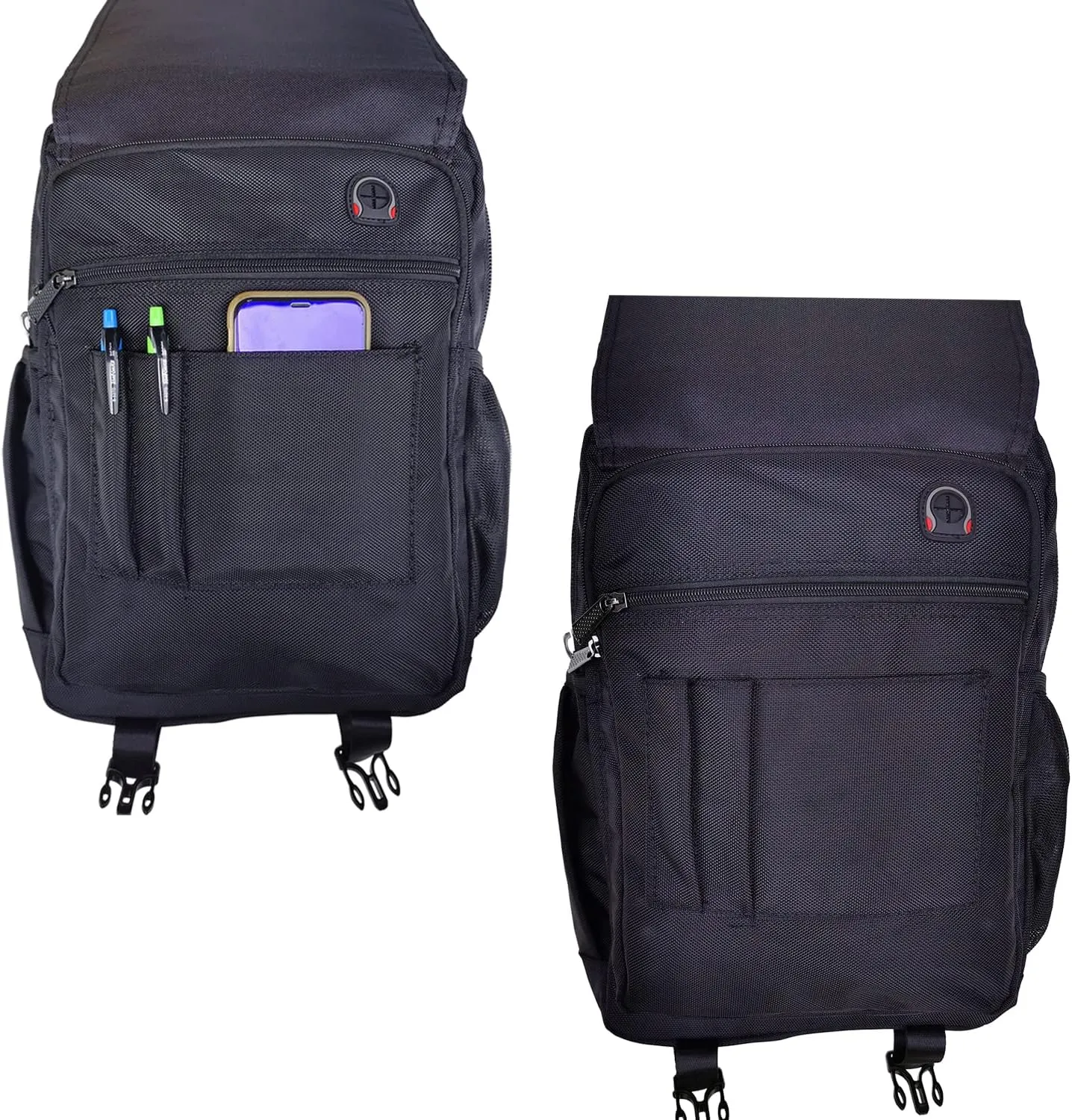 Large Sling Bag Laptop Backpack Cross Body Messenger Bag Shoulder Travel Rucksack (C- Black)