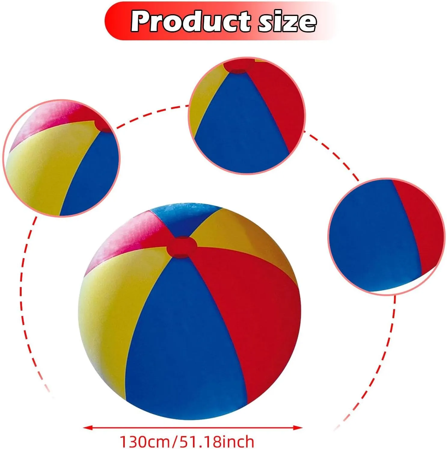 Lawn Game Toy Inflatable Beach Ball Giant Water Game Outdoor Activity Portable Novelty Pool Ball