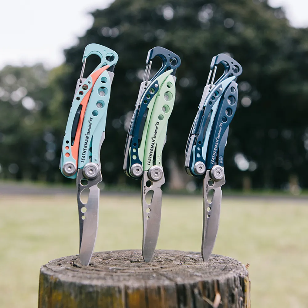 Leatherman 7 Tool Skeletool CX Lightweight Multi-Tool with Knife Blade Verdant